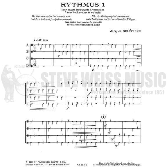 Delecluse-Rythmus l and ll