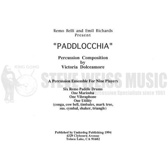 Dolceamore-Paddlocchia(SP)-M/V/P/paddle Drums