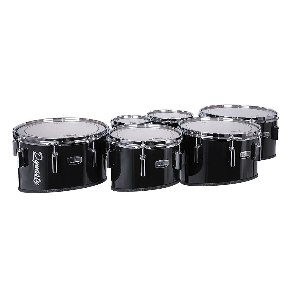 Dynasty Custom Elite Marching Tenors - 6/10/12/13/14 Black With Chrome Hardware MT-60234W-B