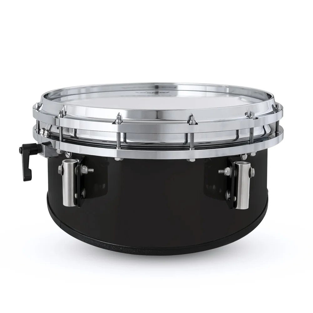 Dynasty Performance Wedge Marching Snare - 14'' Snare with Chrome hardware - Black MS-W14W-B Player Side