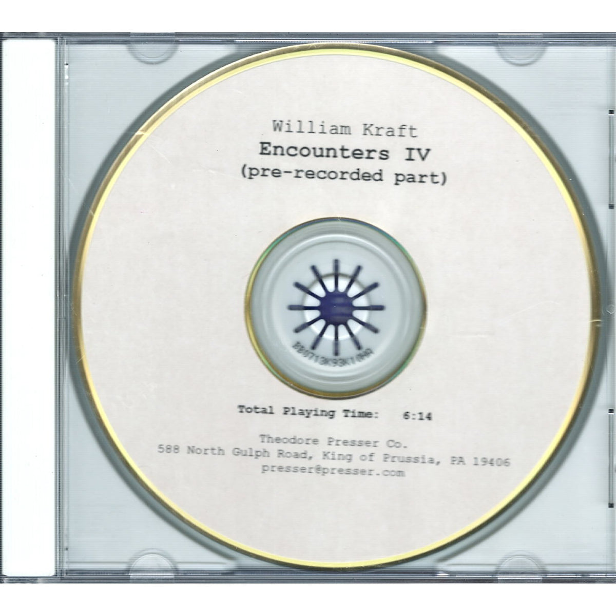 Encounters IV William Kraft Accompaniment CD