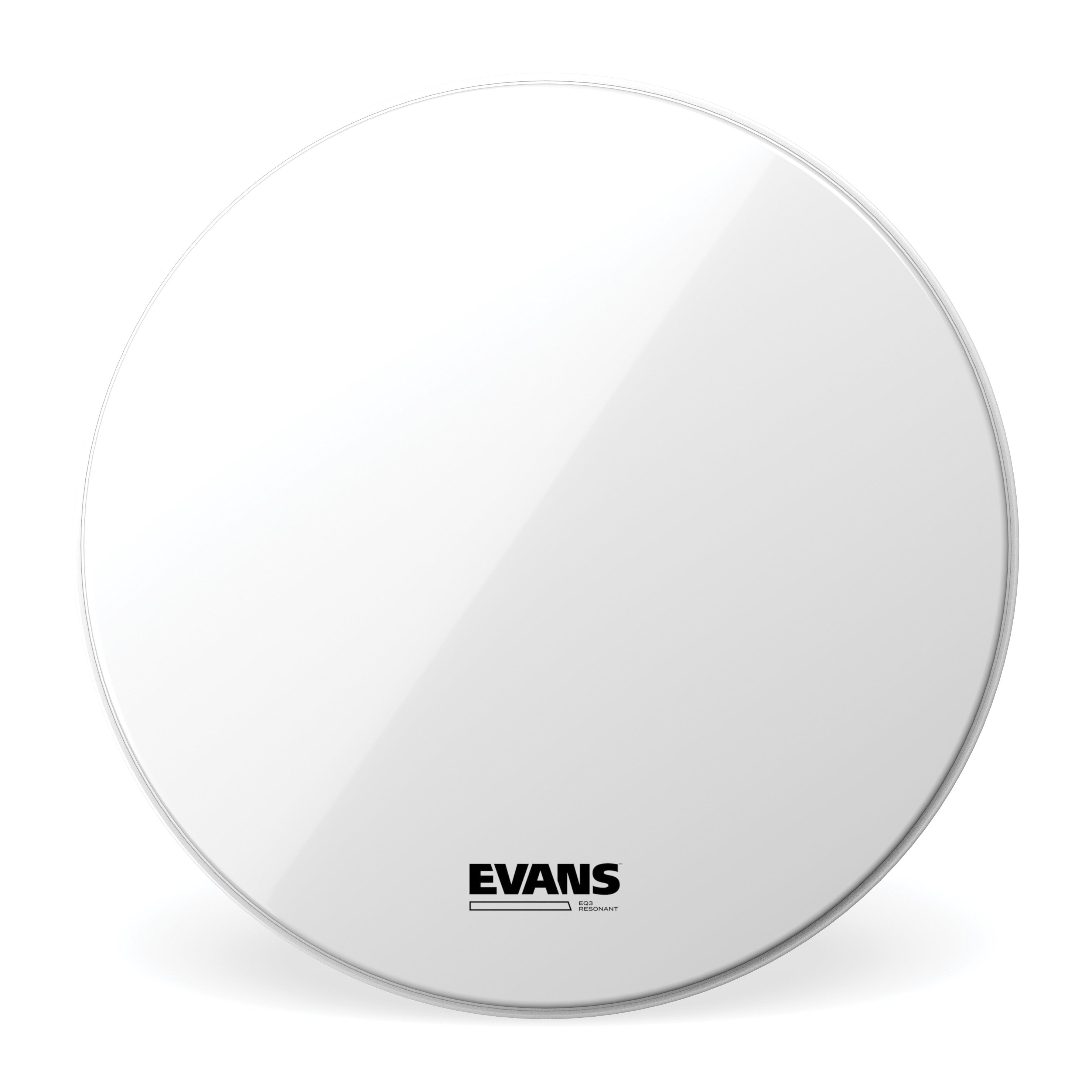 Evans EQ3 Smooth White Resonant Bass Drumhead - 20" - Image 3