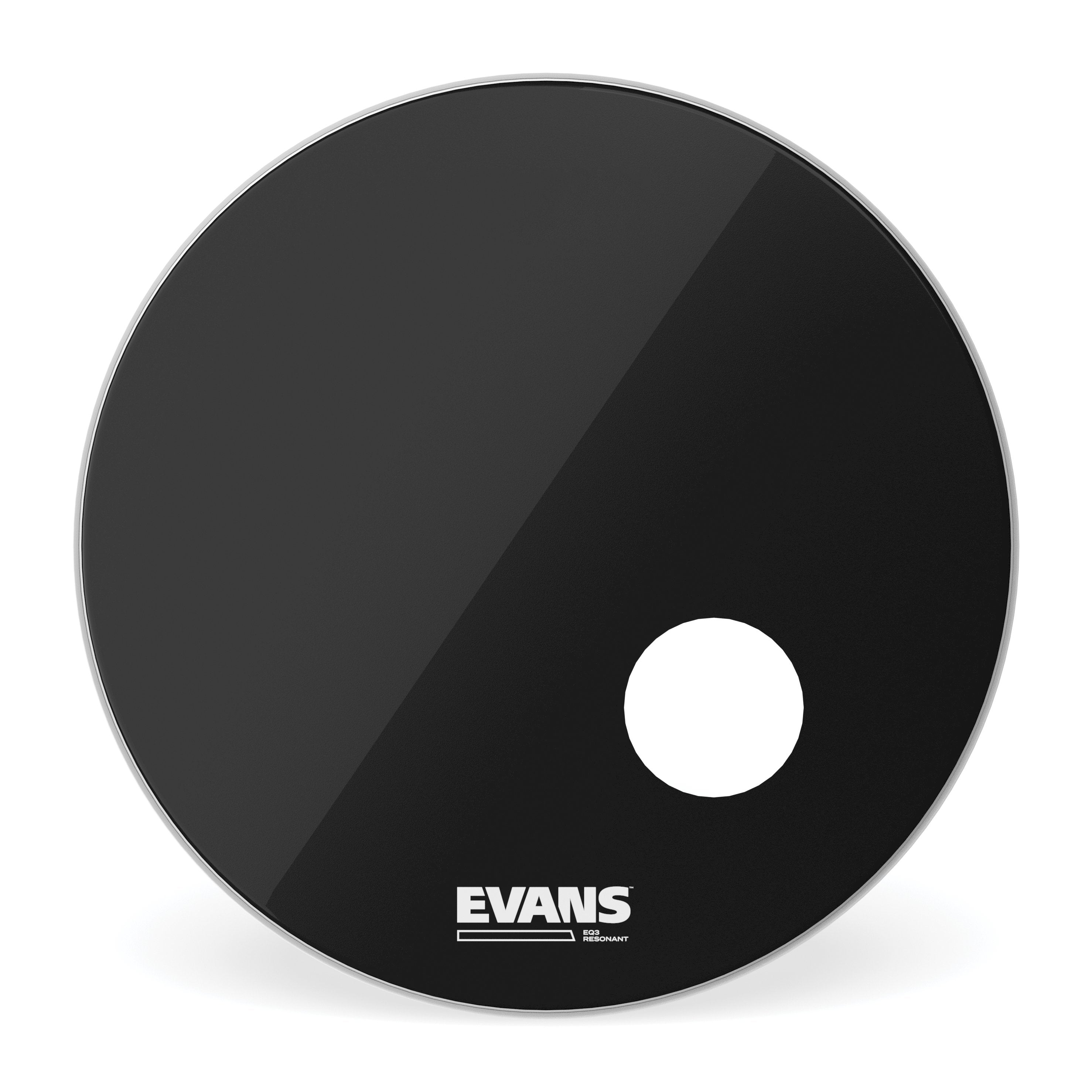 Evans EQ3 Black Resonant Bass Drumhead - 24" - Image 1