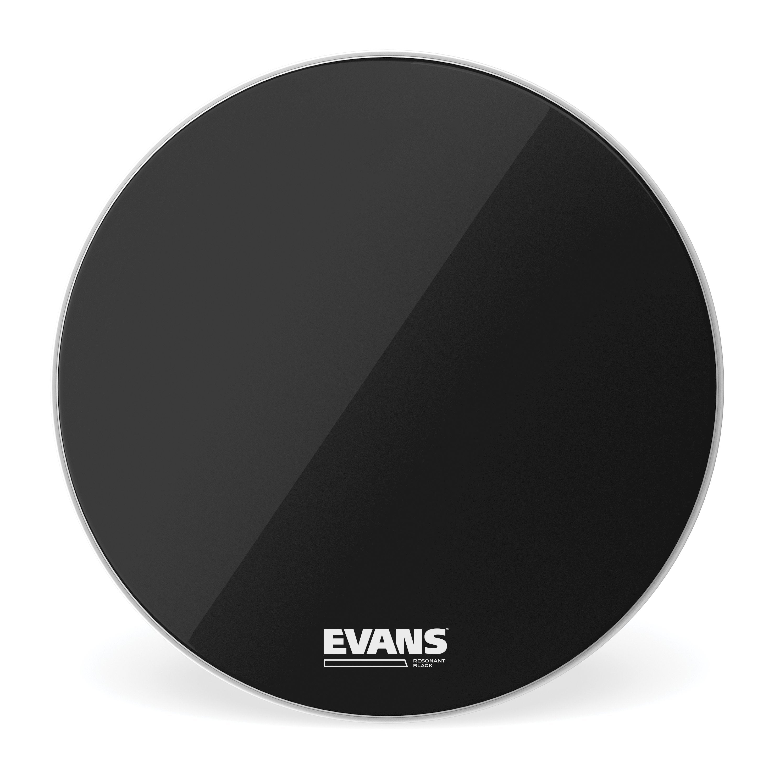 Evans Black Resonant Bass Drumhead - 18" - Image 1