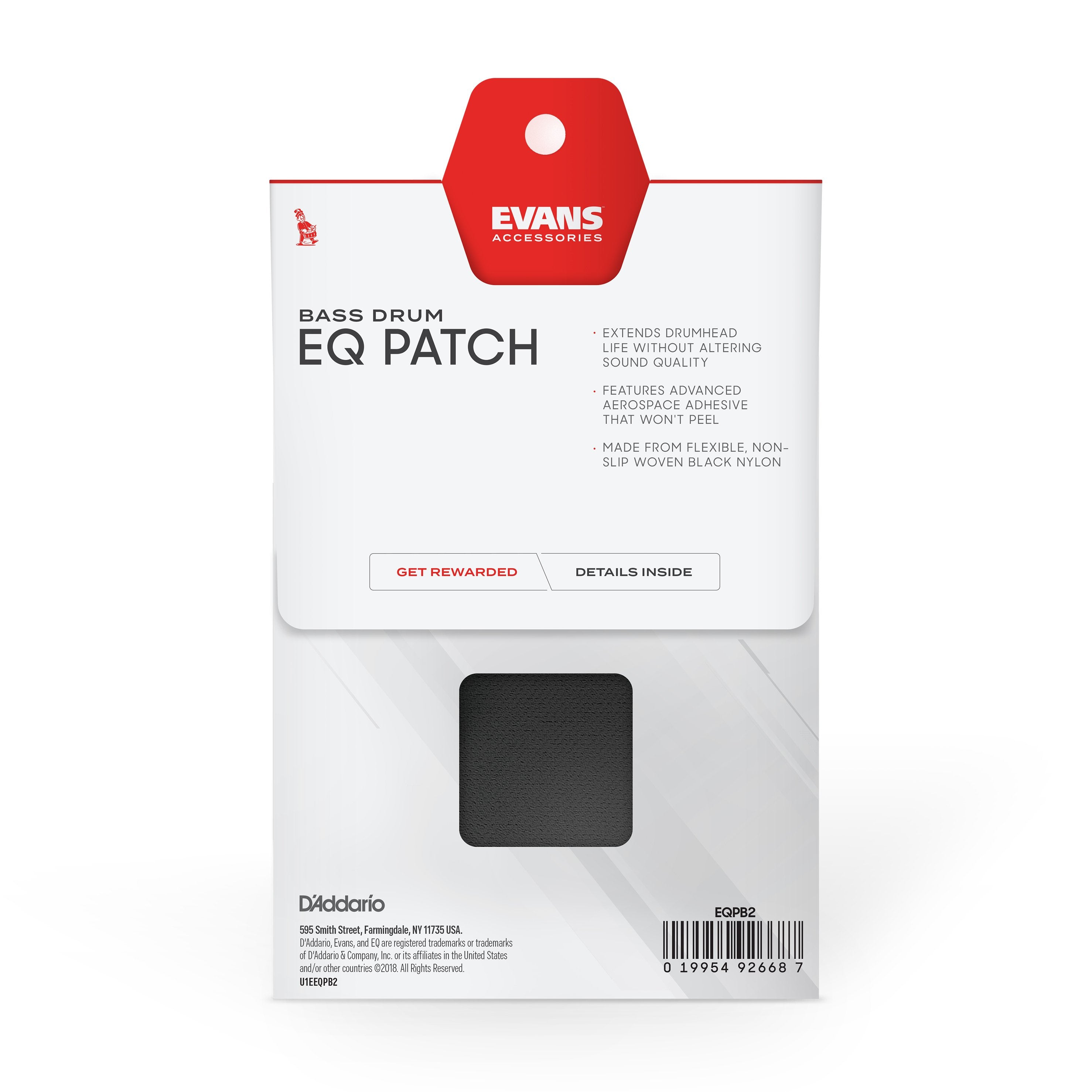 Evans EQ Bass Drum Patch - Nylon Double Pedal - Image 3