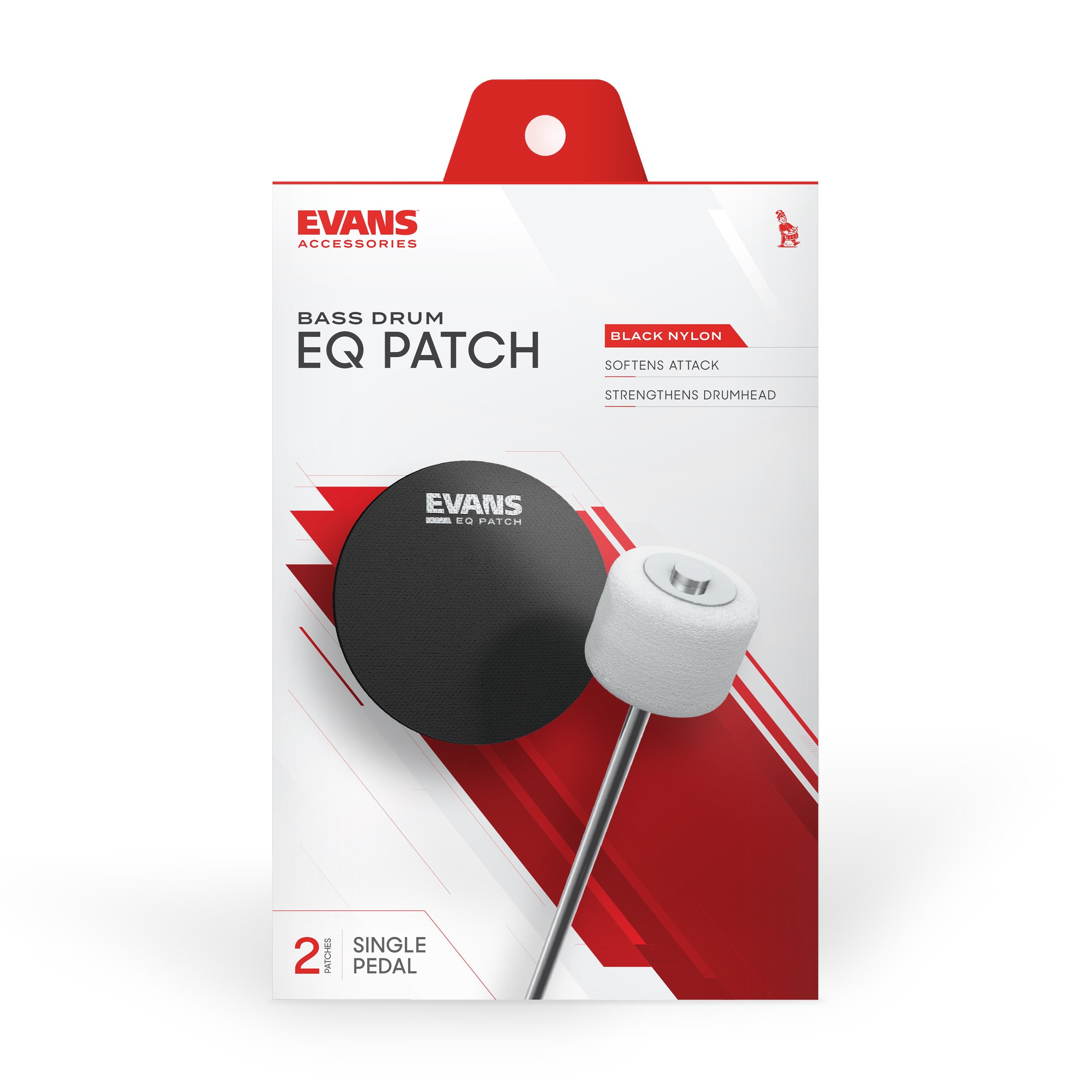 Evans EQ Bass Drum Patch - Nylon Single Pedal - Image 2