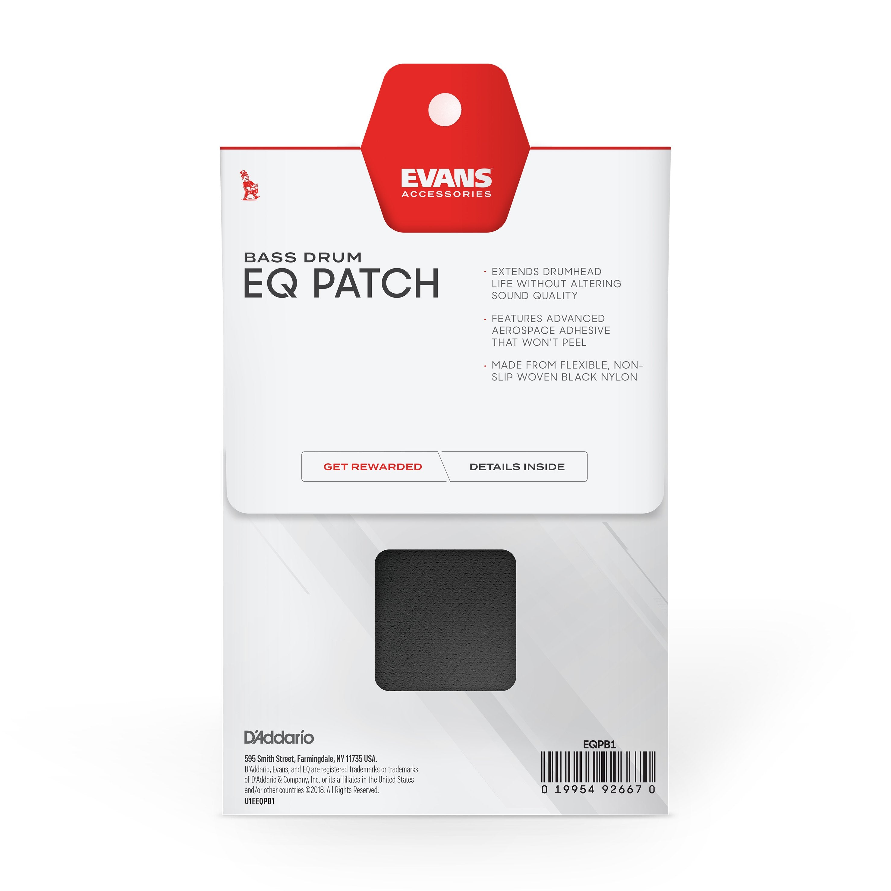 Evans EQ Bass Drum Patch - Nylon Single Pedal - Image 3