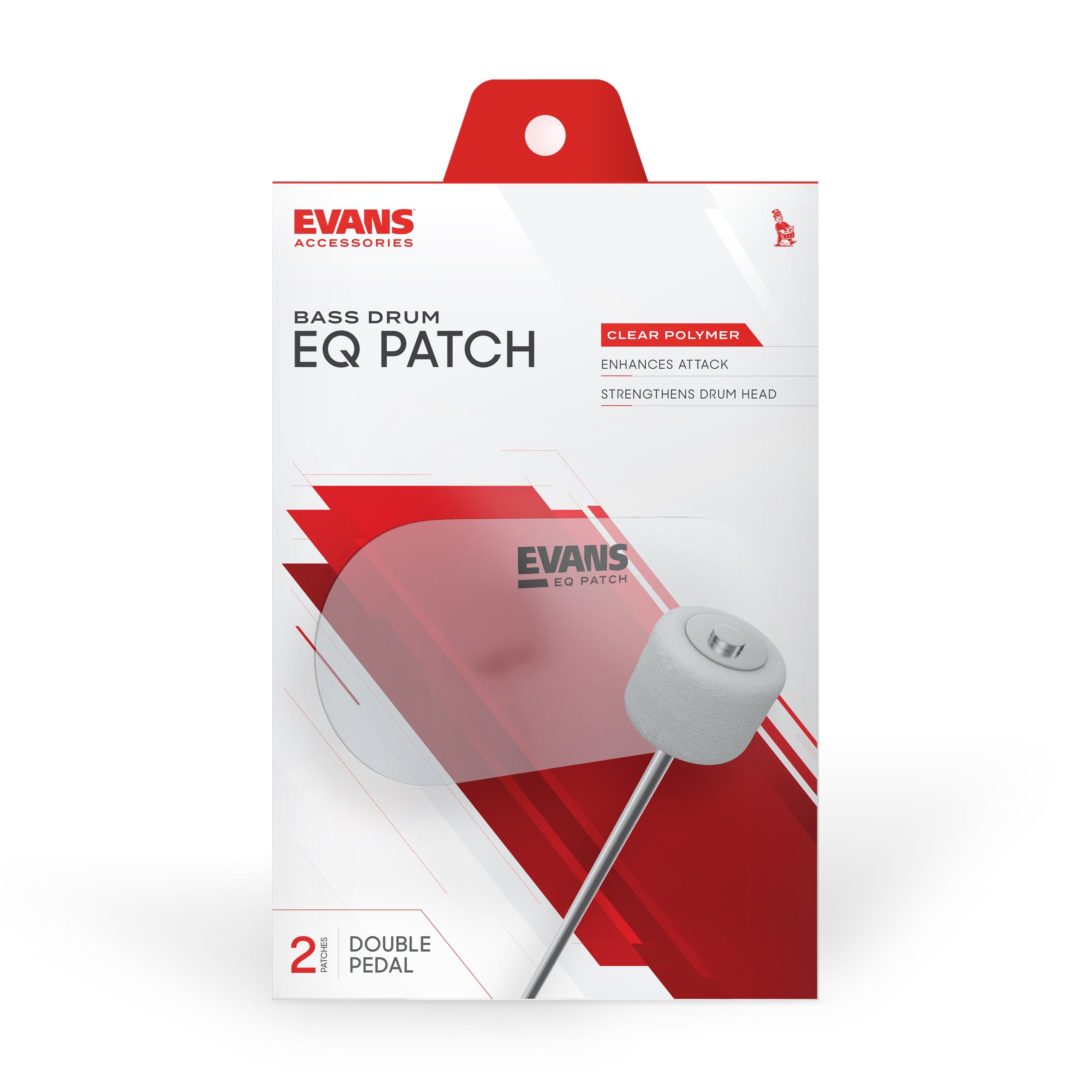 Evans EQ Bass Drum Patch - Plastic Double Pedal - Image 2