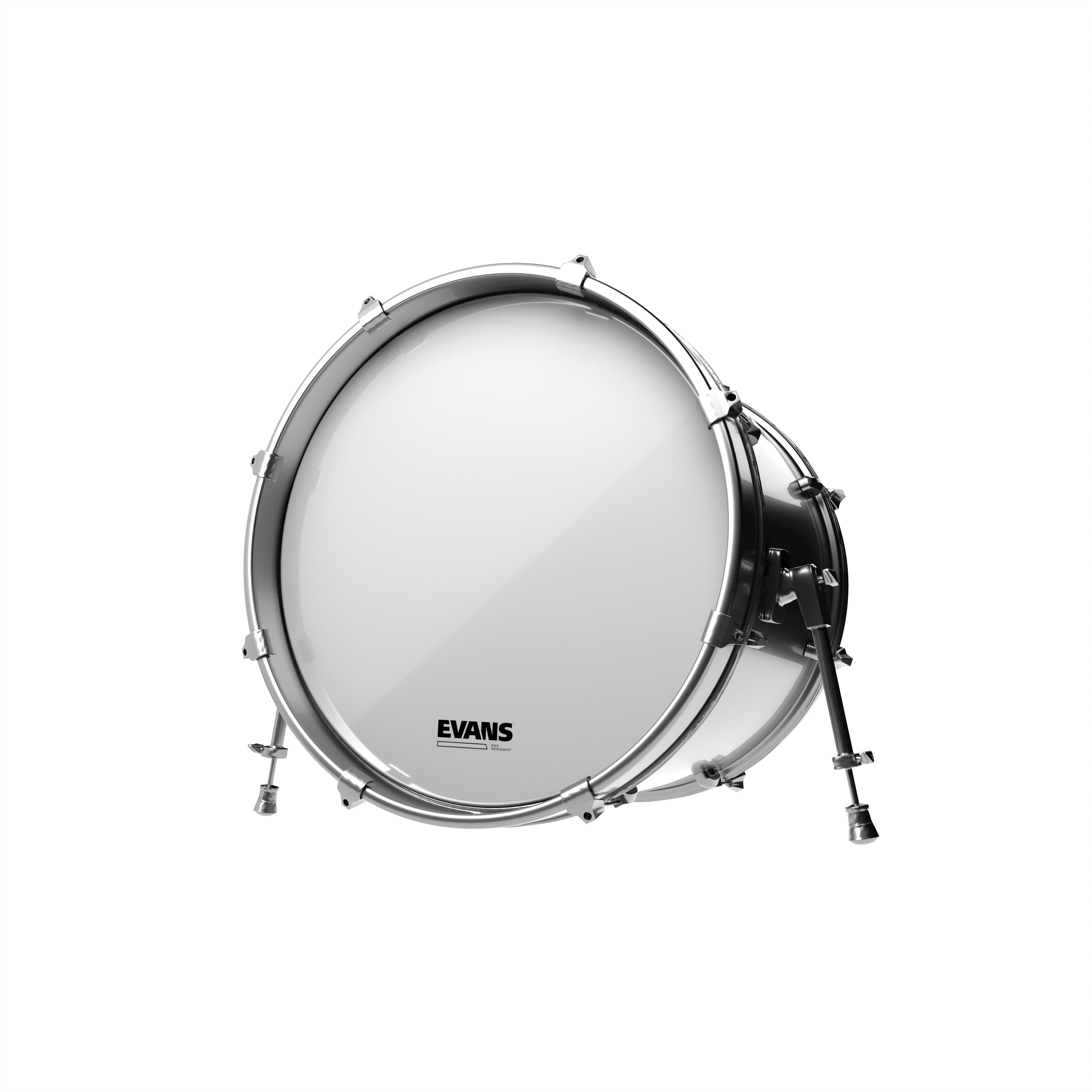 Evans EQ3 Smooth White Resonant Bass Drumhead - 16" - Image 2