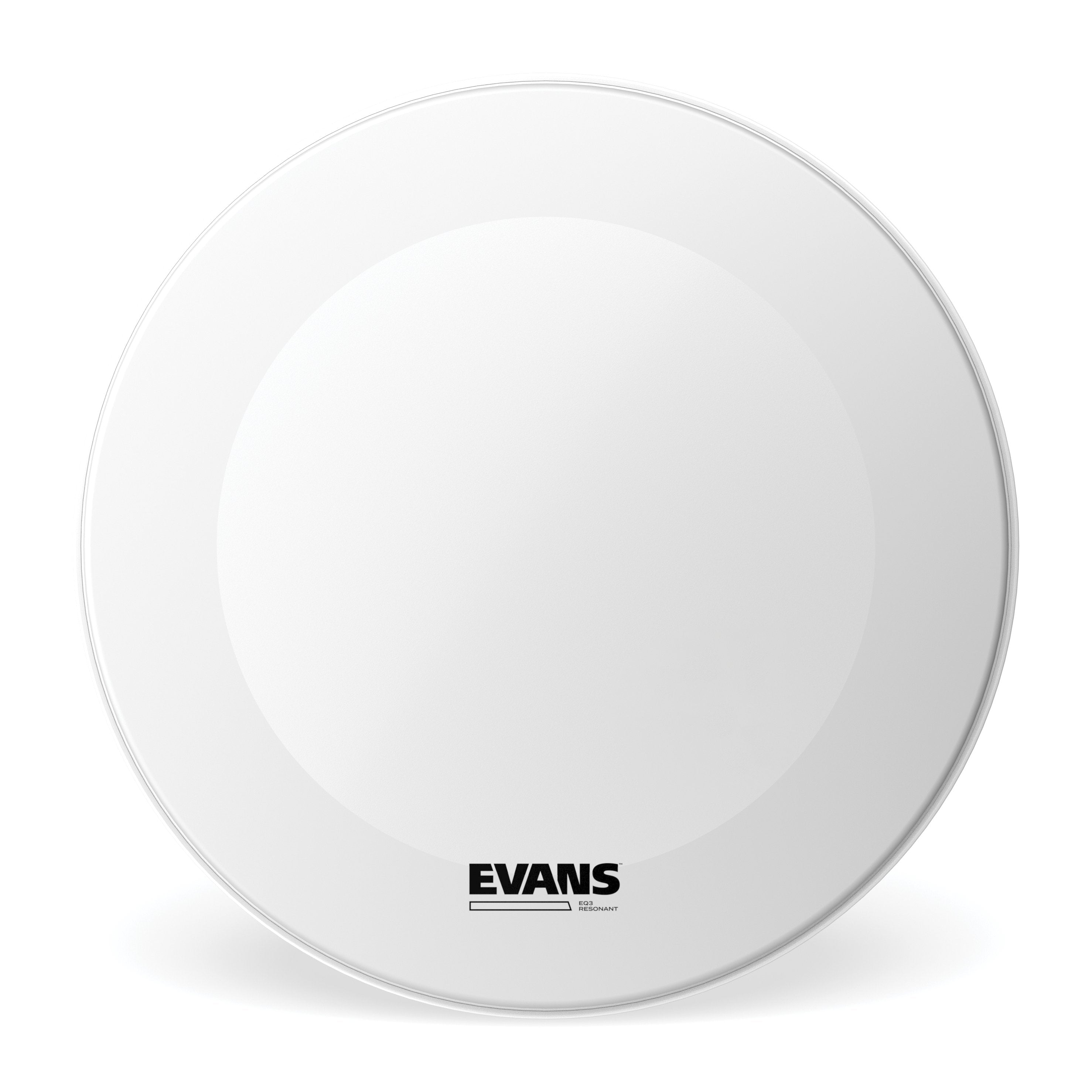 Evans EQ3 White Coated Resonant Bass Drumhead - 20" - Image 1