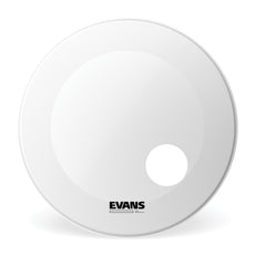 Evans EQ3 White Coated Resonant Bass Drumhead with Port - 18" - Image 1