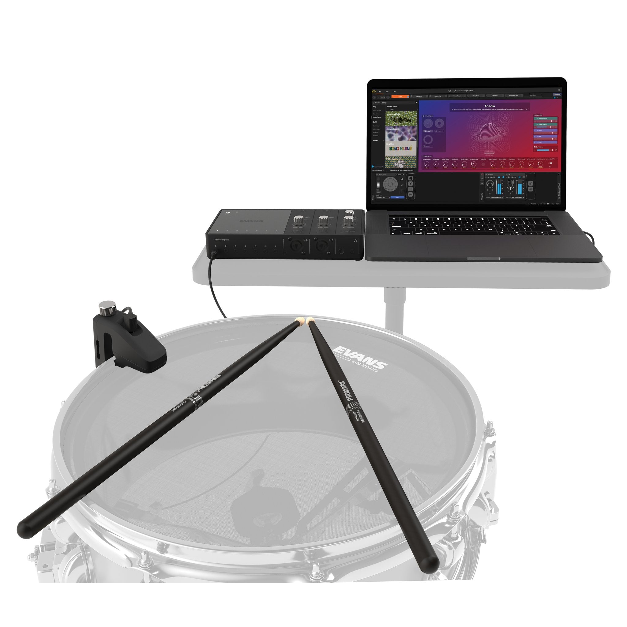 Evans Hybrid Sensory Percussion Starter Pack EHSP-1-STARTER Set Up