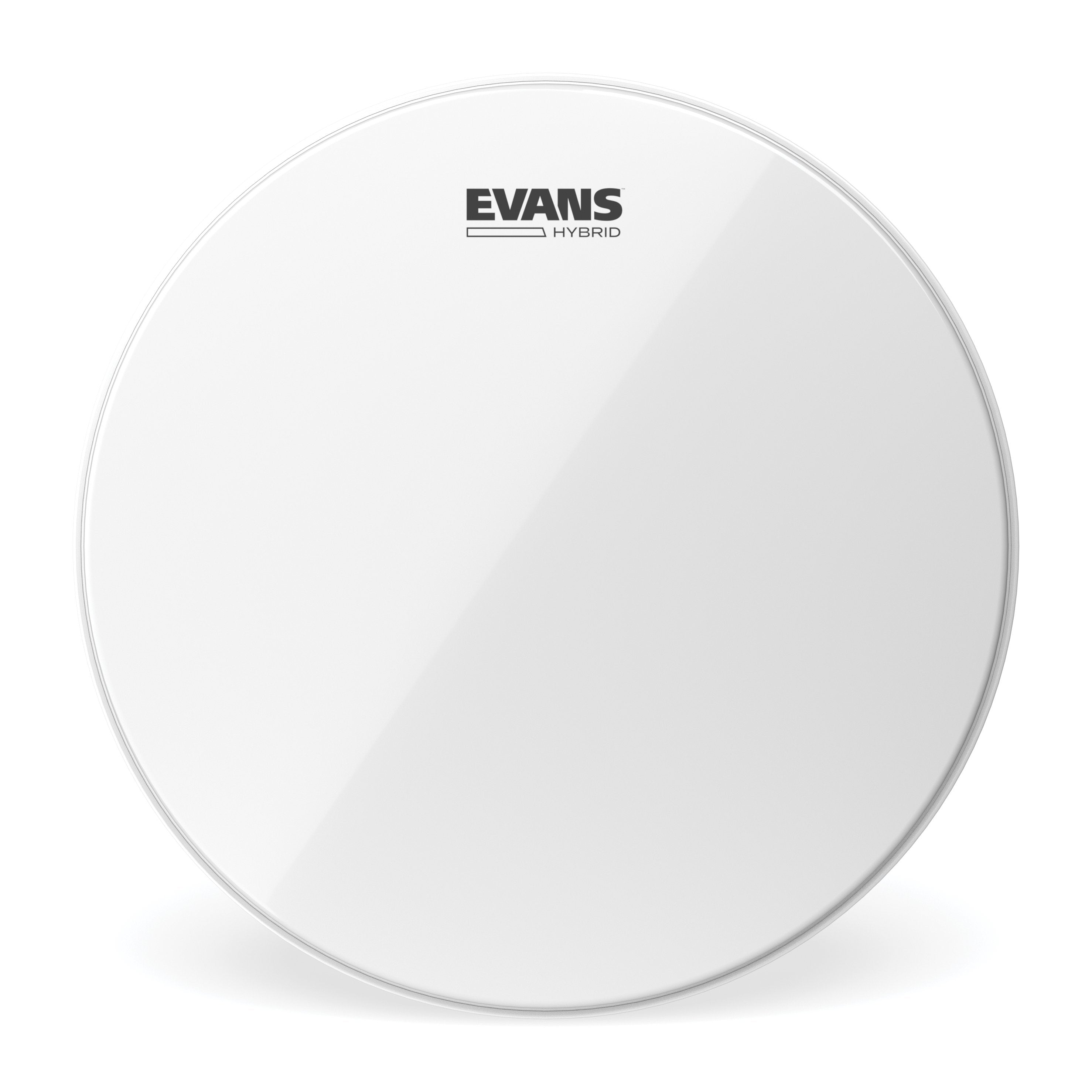 Evans Hybrid White Marching Snare Drumhead - 14" - Image 1