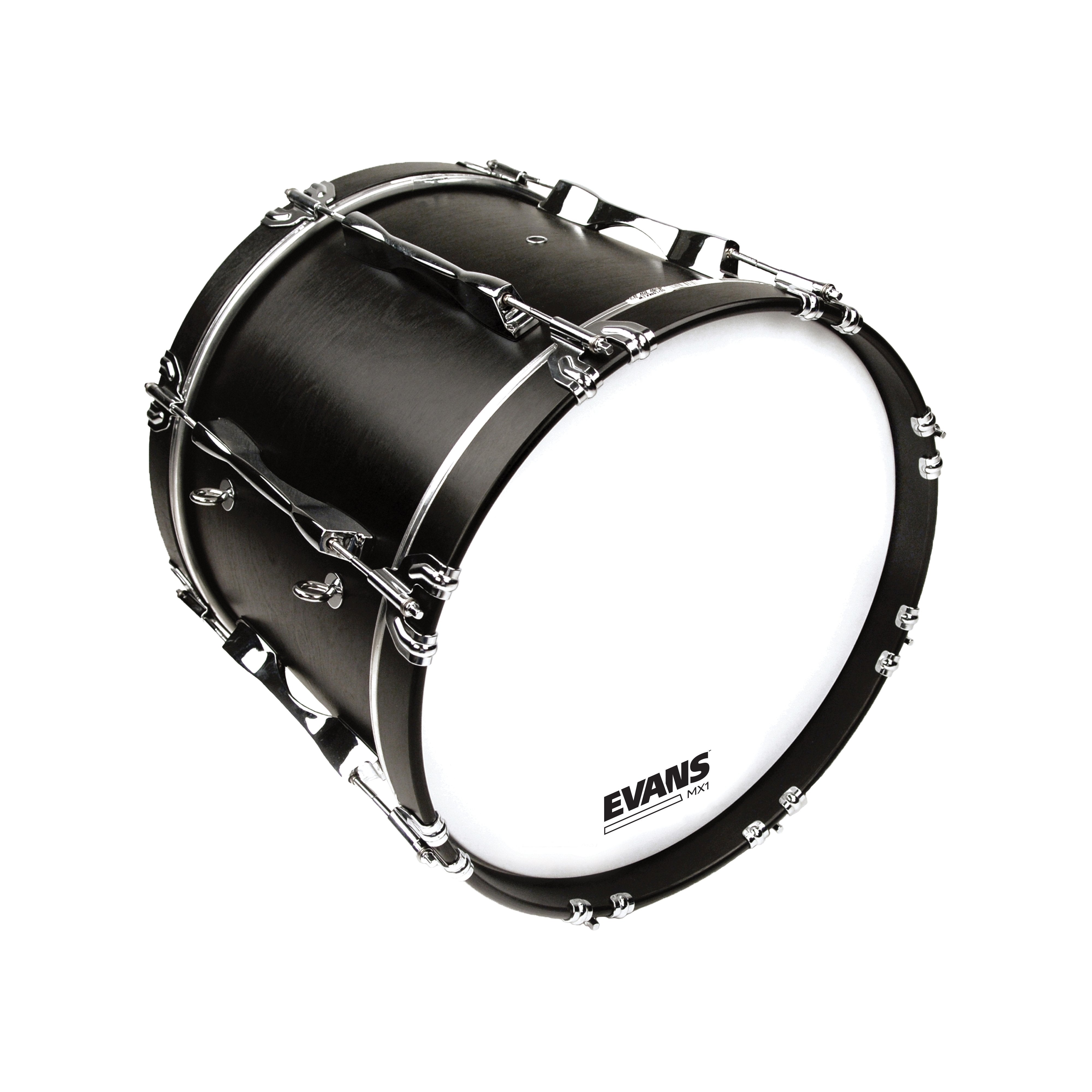 Evans MX1 White Marching Bass Drumhead - 22" - Image 3