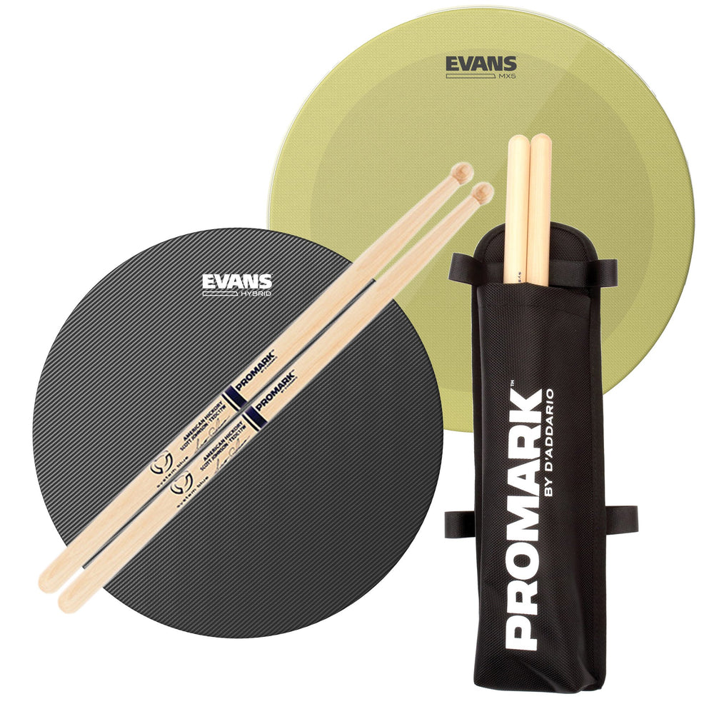 Evans Marching Snare Head Bundle with Sticks & Quiver | Steve Weiss Music