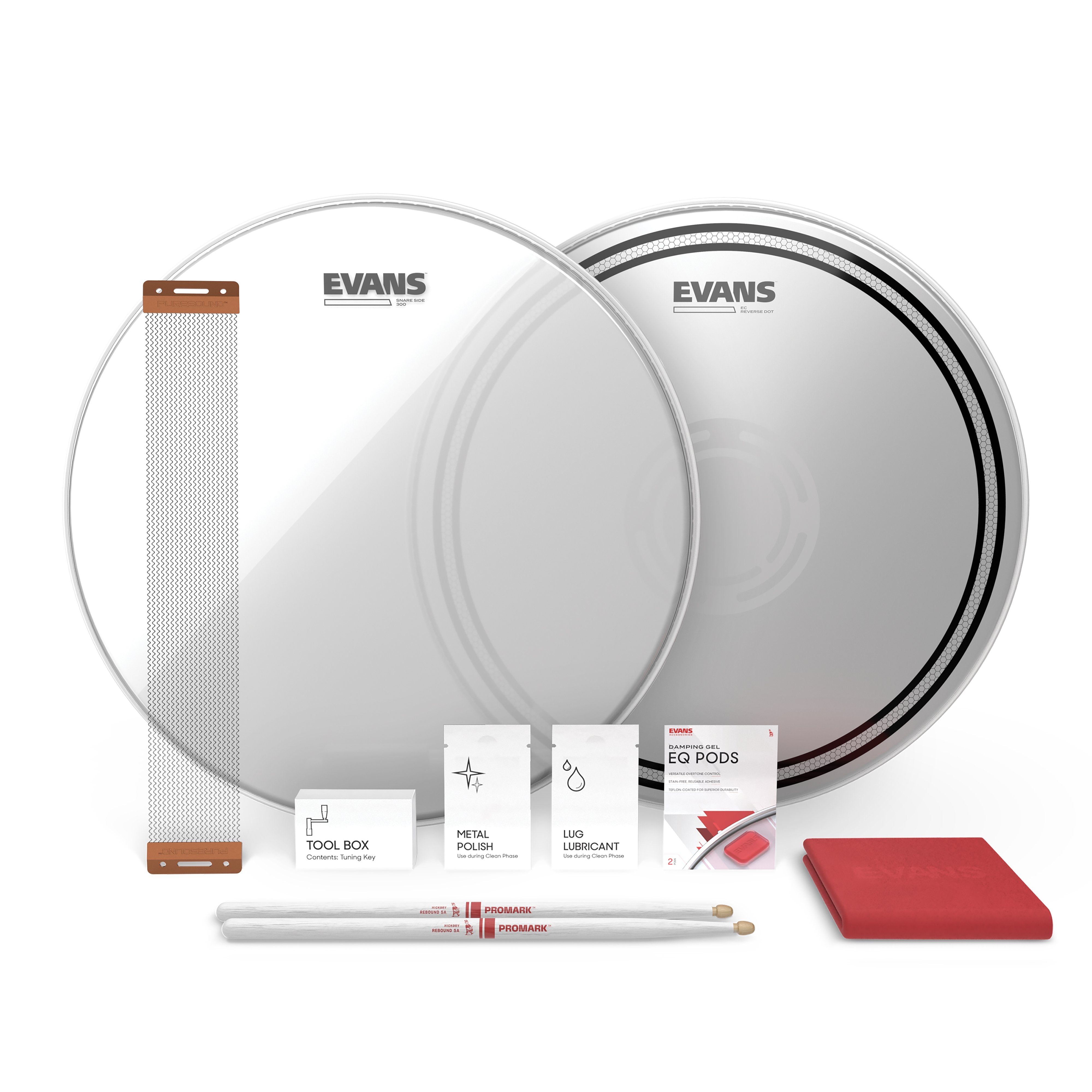 Evans Snare Drum Tune Up Kit - 14" EC Reverse Dot - Image 1