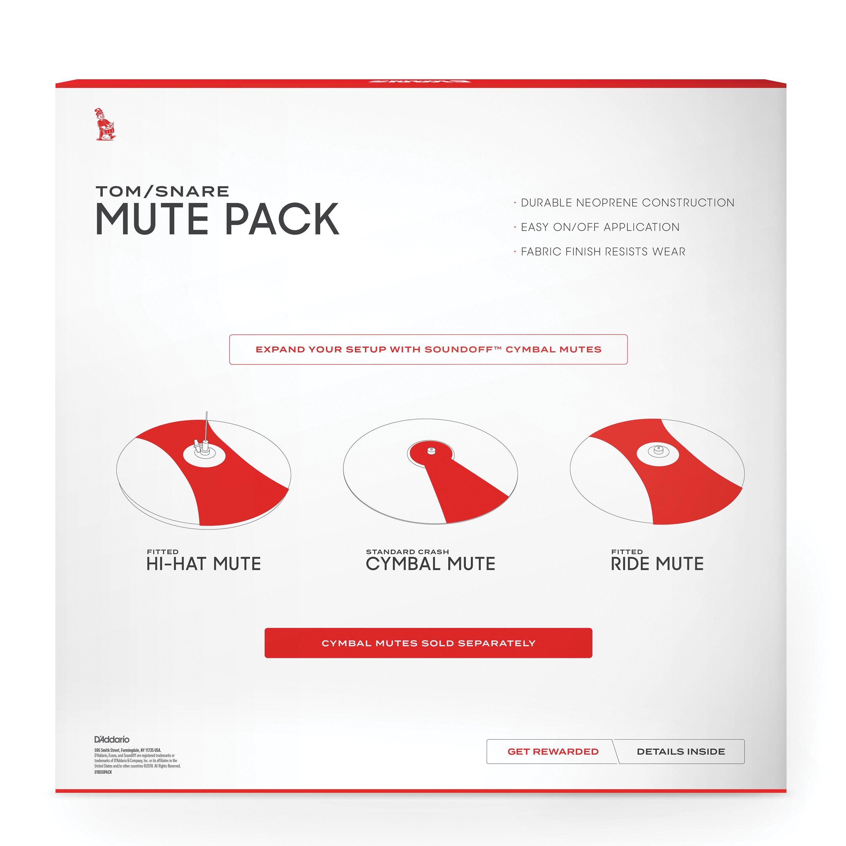 Evans SoundOff Drum Mute Set - 12"/13"/14"/16" - Image 3