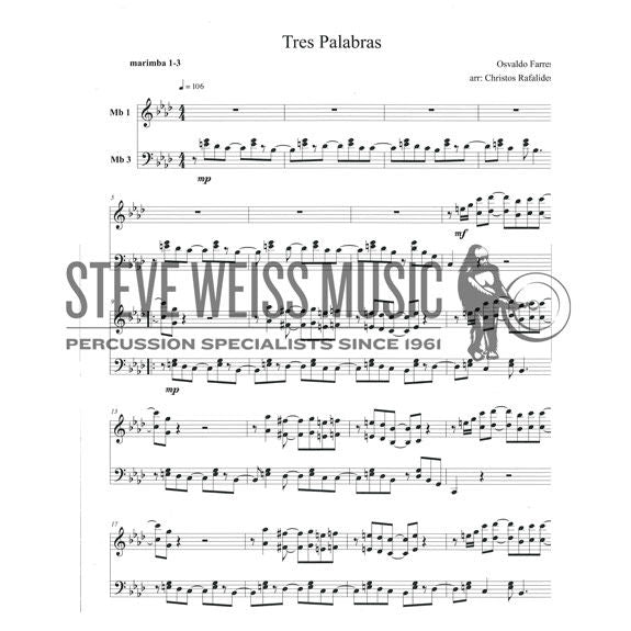 Farres-Tres Palabras Arranged Rafalides (SP)-V/2M (4 hands each)