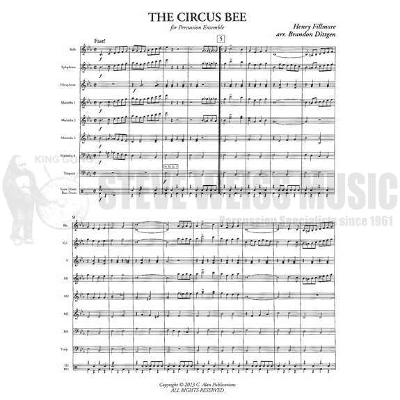 Fillmore-Circus Bee arr. Dittgen (SP)-B/V/X/4M/4T/P