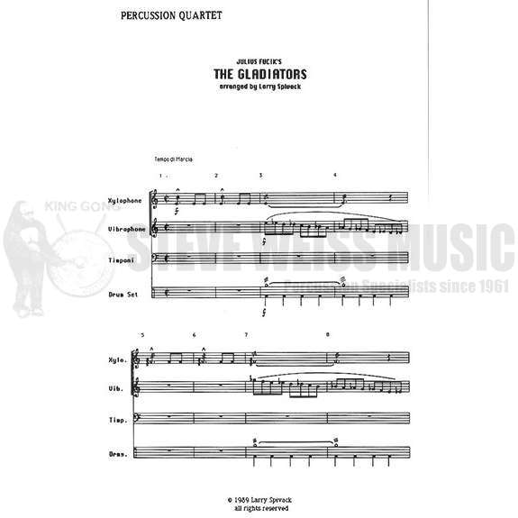 Fucik-Gladiators, The arr. Spivack (SP)-DS/X/V/3T