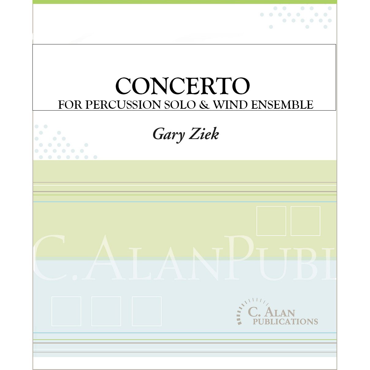 Gary Ziek Concerto for Percussion Solo and Wind Ensemble Cover