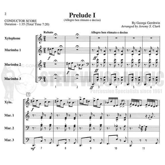 Gershwin-Gershwin Preludes 1-3 arr. Clark (SP)-B/V/X/3M