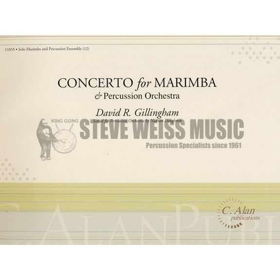 Gillingham-Concerto No. 2 for Marimba and Perc. Ens. (SP)- Solo M/B/2V/C/Cro./X/4M/4T/P/PN