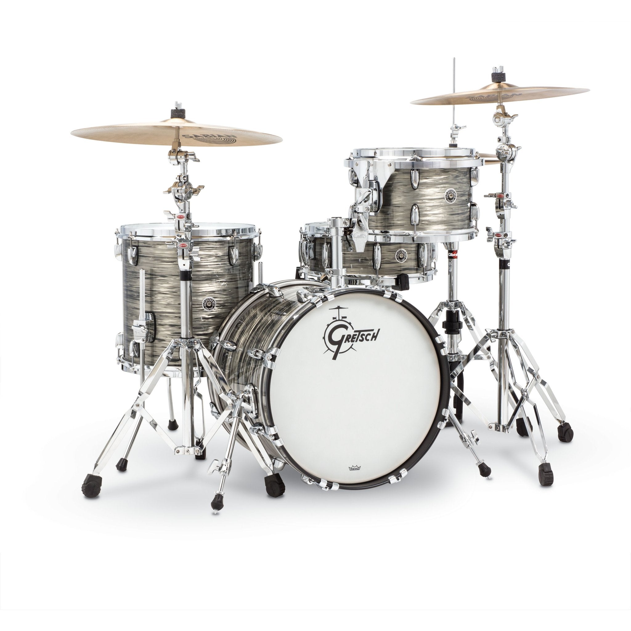 Gretsch Brooklyn 4pc Shell Pack 18 Bass Grey Oyster Nitron Wrap gb-j484-go