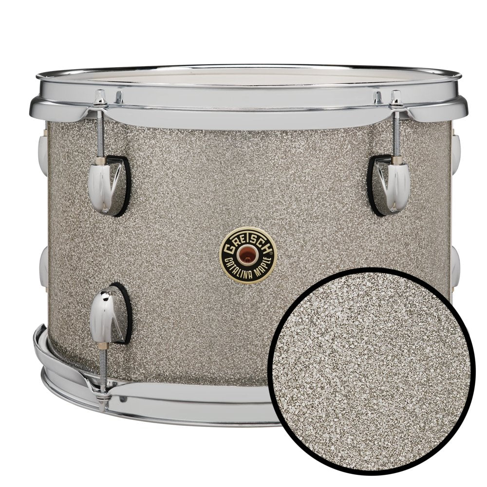 Gretsch Catalina Maple 5 Piece Shell Pack (22/10/12/16/14SN) Silver Sparkle GRE-CM1-E825-SS Finish