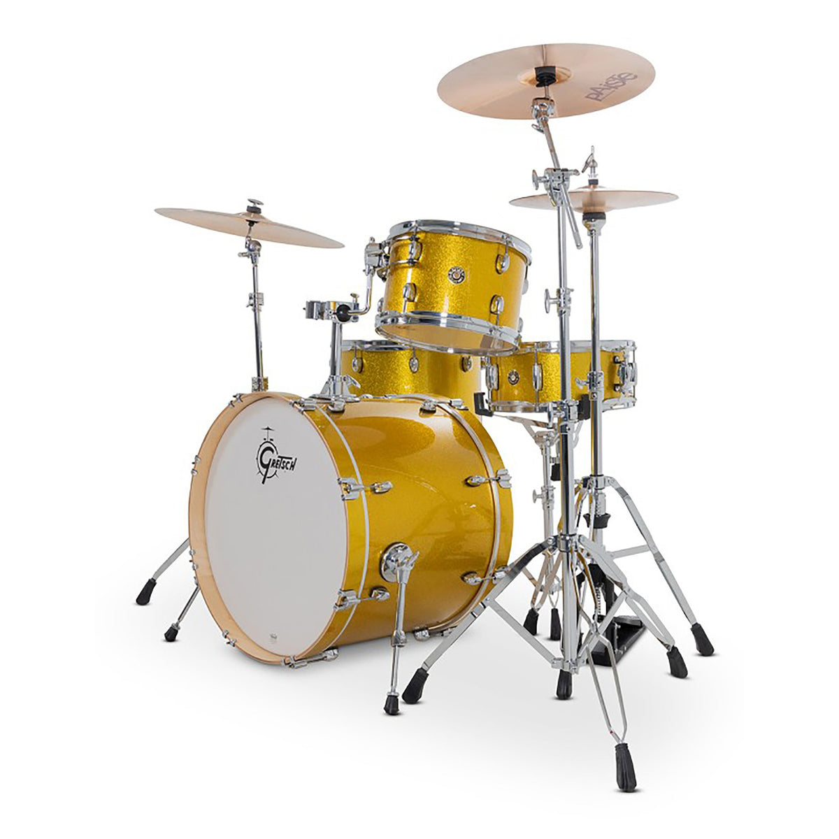 Gretsch Catalina Maple Drum Set Shell Pack Lemon Sparkle cm2-e624s-ls snare side