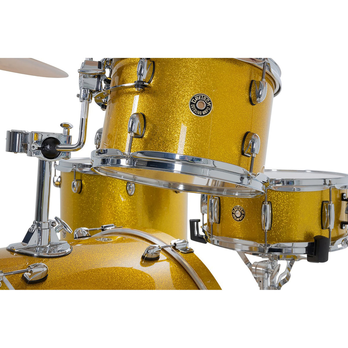 Gretsch Catalina Maple Drum Set Shell Pack Lemon Sparkle cm2-e624s-ls tom and snare 1