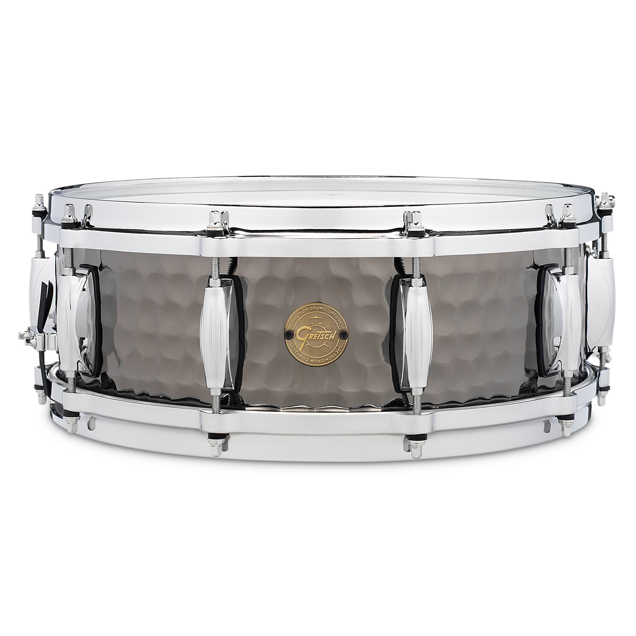 Gretsch Full Range Series Hammered Black Steel Snare Drum - 14x5 s1-0514-bsh