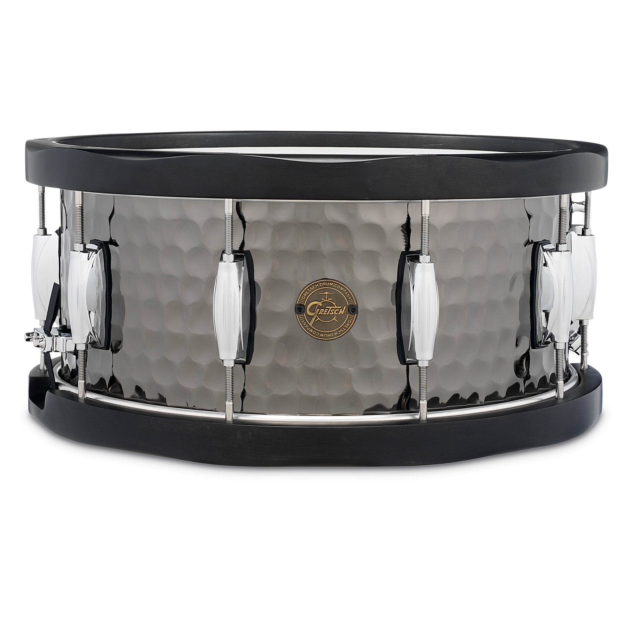 Gretsch Full Range Series Wood Hoop Black Hammered Steel Snare Drum - 14x6.5 s1-6514wh-bsh