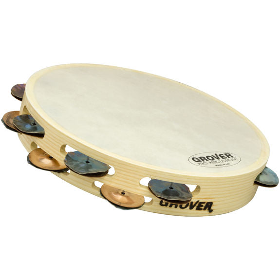 Grover 10" Bantamweight Double Row Tambourine - Custom Dry Silver/Bronze Combo