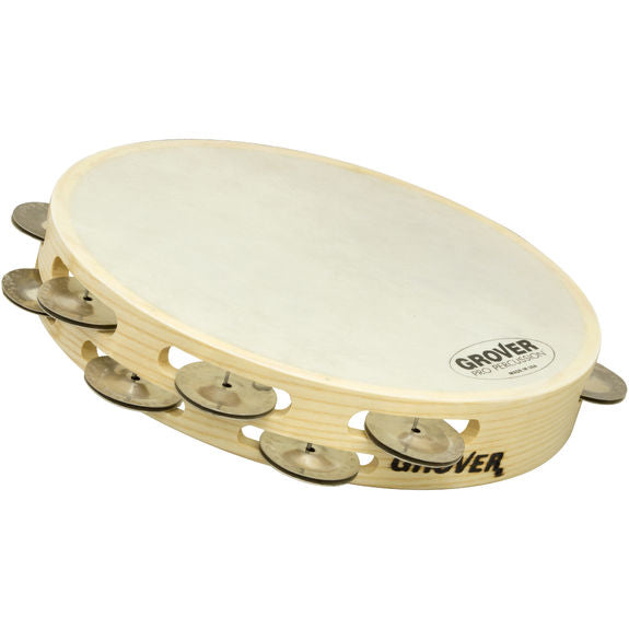 Grover 10" Bantamweight Double Row Tambourine - German Silver
