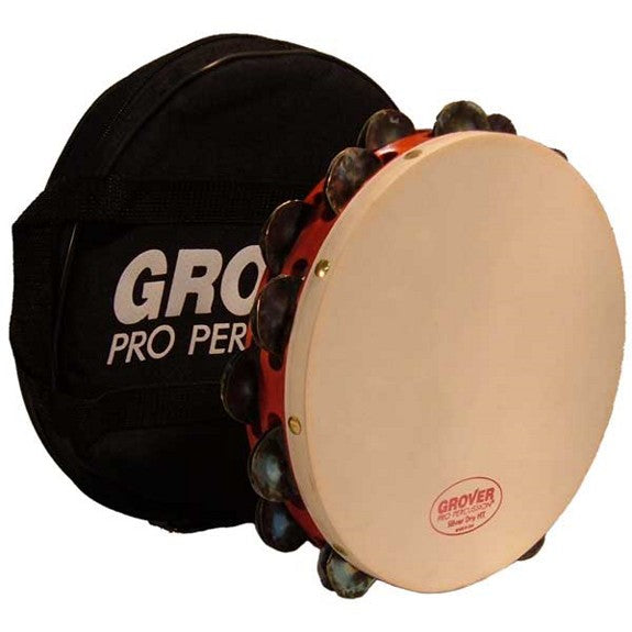 Grover 10" Custom Dry Double Row Tambourine - Silver