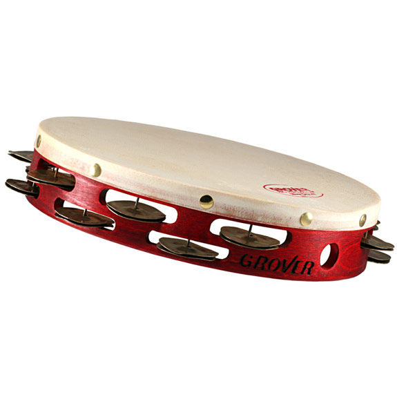 Grover 10" Custom Dry Double Row Tambourine - Silver