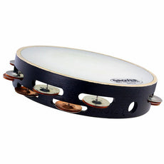 Grover 10" X-Series Synthetic Head Double Row Tambourine - Silver / Beryllium Copper