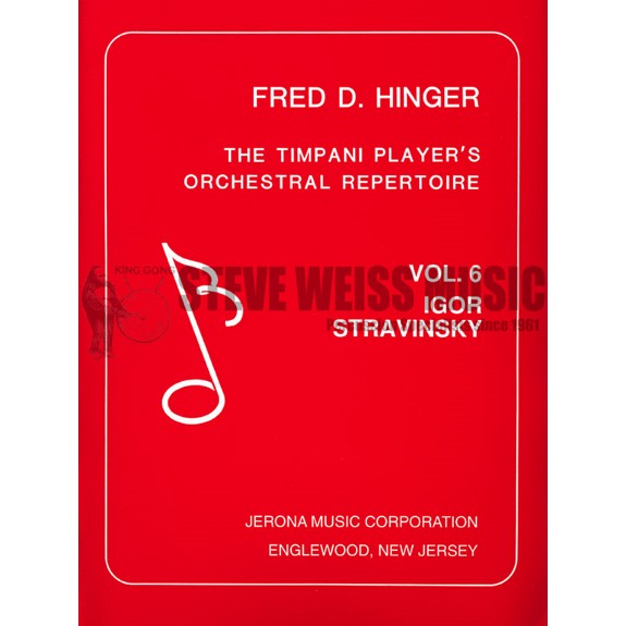 Hinger-Timpani Player's Orchestral Repertoire Vol. VI-Stravinsky