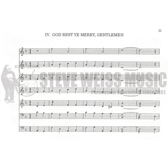 Hutton-9 Christmas Carols (SCORE ONLY)-C/B/V/4M
