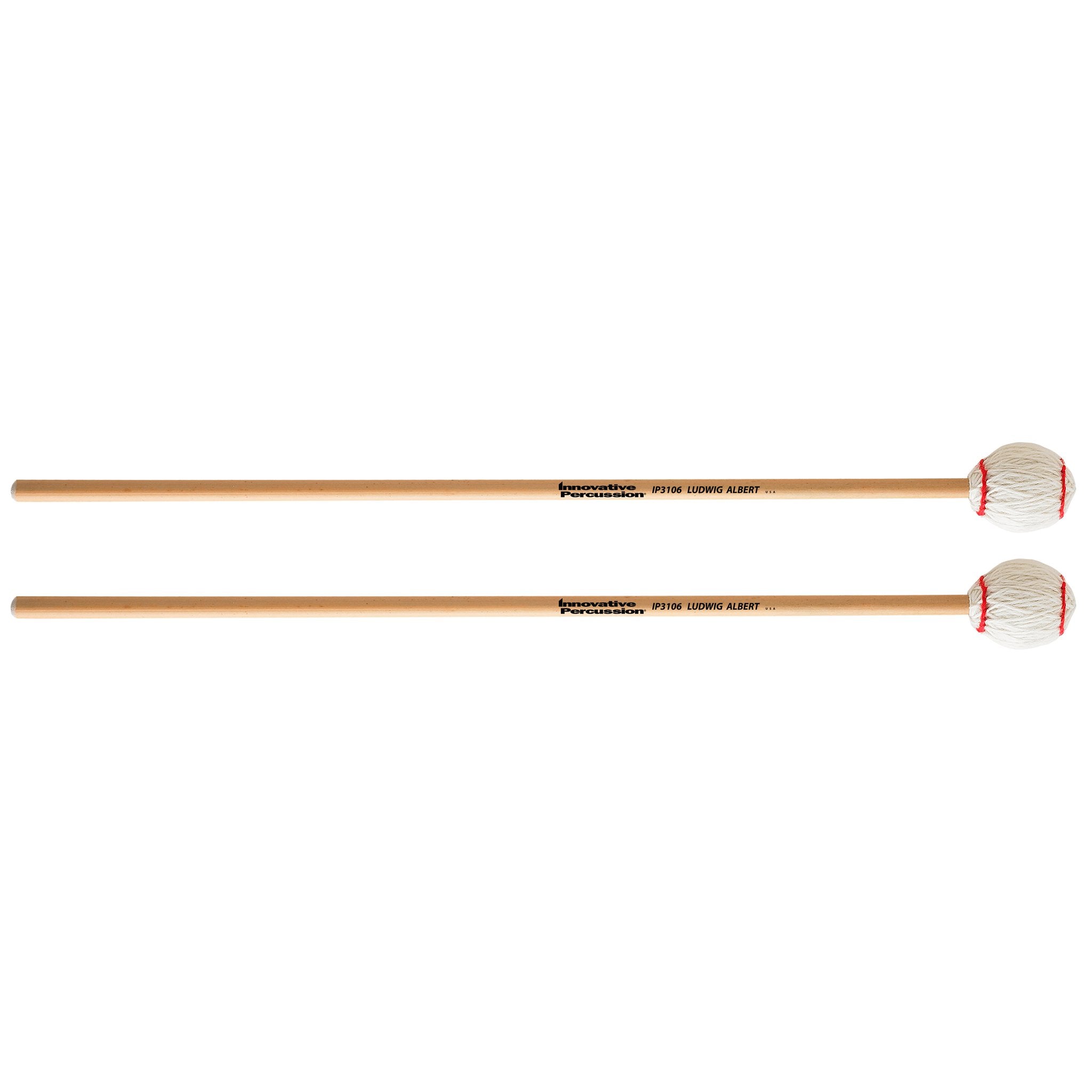 Innovative Ludwig Albert IP3106 Medium Hard Rattan Marimba Mallets Pair