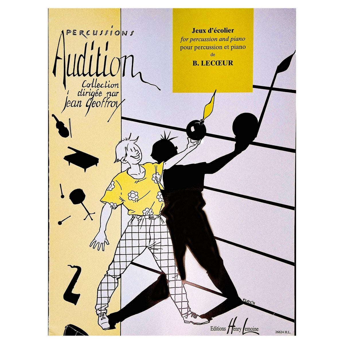 Jeux D'ecolier for percussion and piano by B Lecoeur