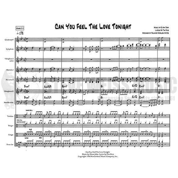 John, Elton-Can You Feel The Love Tonight arr. Morales-Matos-B/2