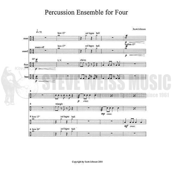 Johnson, S.-Percussion Ensemble for Four (SP-4)-P