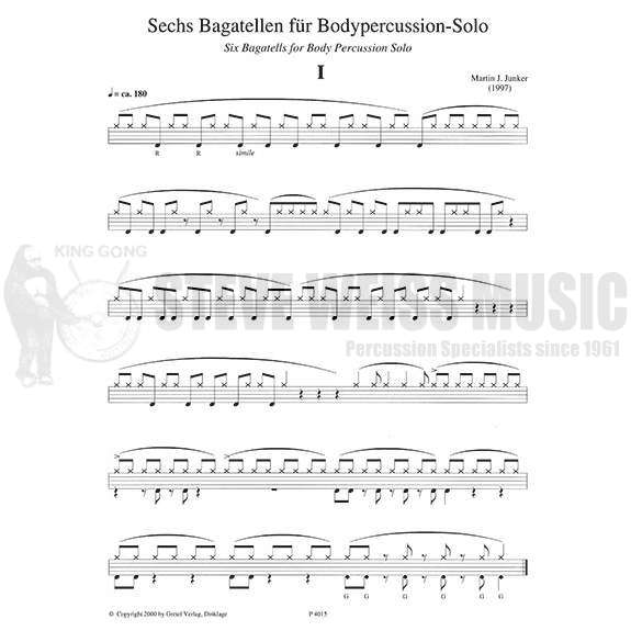 Junker-Six Bagatelles for Body Percussion Solo