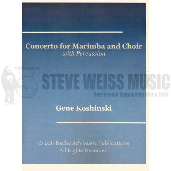 Koshinski-Concerto for Marimba and Choir (with Percussion) (SP)-M/P/Choir