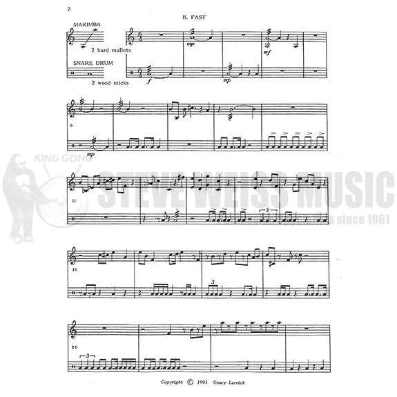 Larrick-Duo for Percussion-P/V/3T