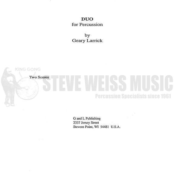 Larrick-Duo for Percussion-P/V/3T