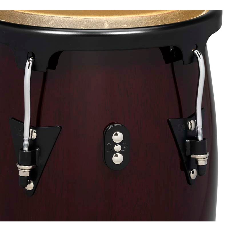 LP Aspire Wood Conga Set with Stand - 11" & 12" - Dark Wood - Image 3