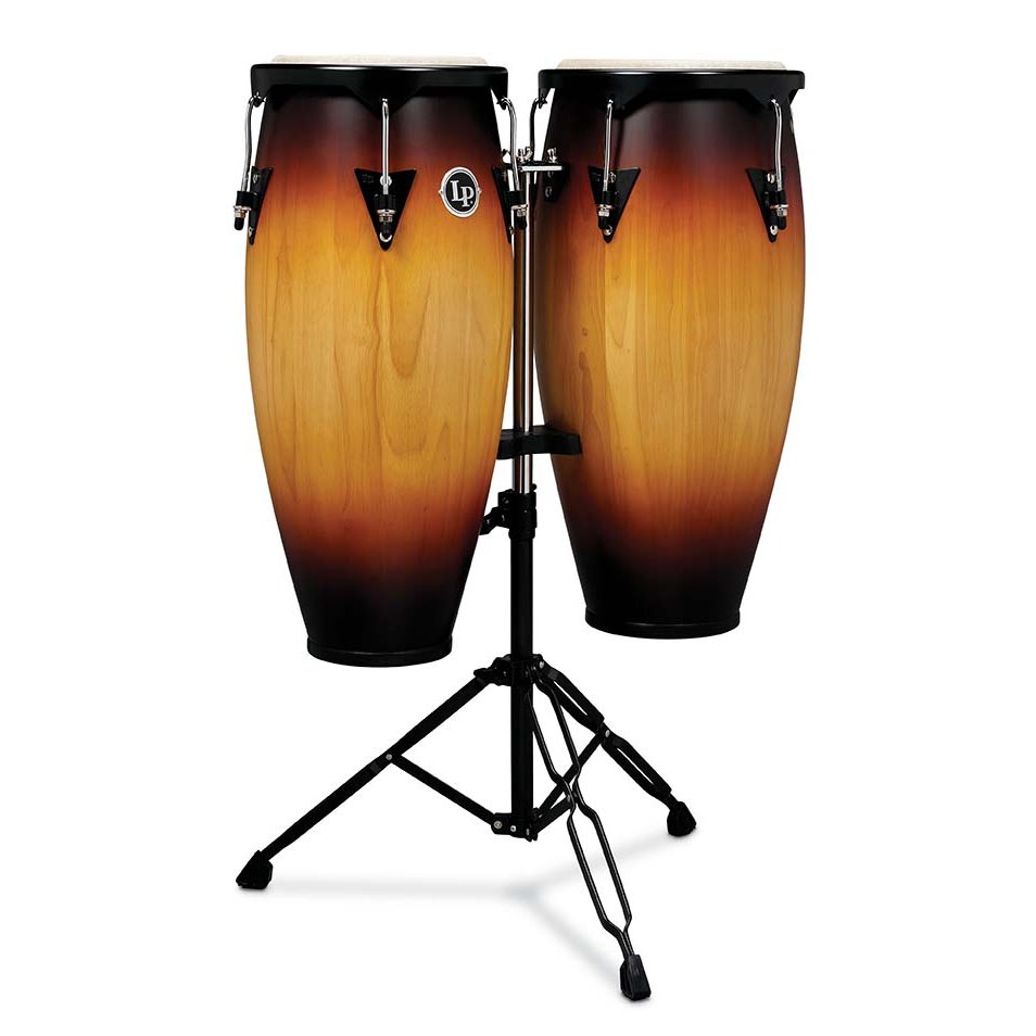 LP City Series Wood Conga Set with Stand - 10" & 11" - Vintage Sunburst - Image 1